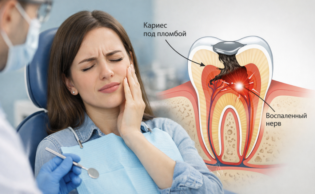 Болит зуб под пломбой — причины и что делать